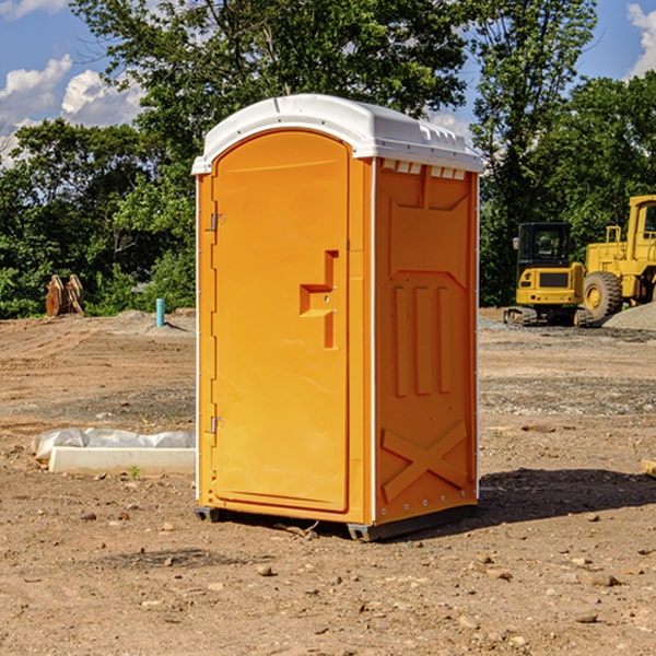 how often are the portable restrooms cleaned and serviced during a rental period in Cameron Oklahoma